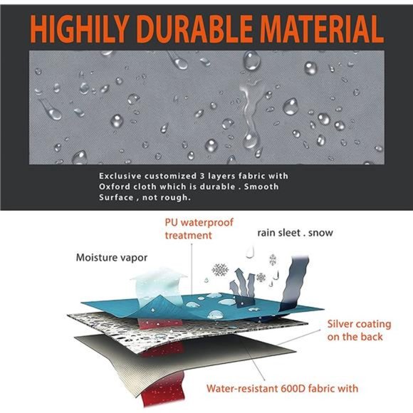 Garden Hose Reel Cart Cover, Protect Your Hose Reel (39" x28" x 39") - Picture 5 of 5